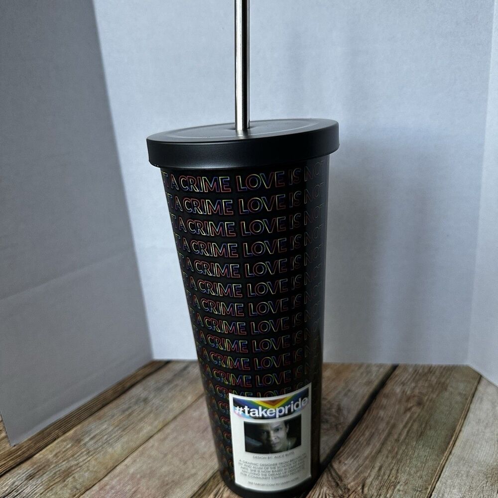 Love Is Not A Crime 28oz Stainless Steel Tumbler W/Straw LGBT #takepride Target